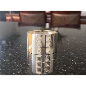 Victoria's Secret Scandalous Hinged Gold‎ Tone Rhinestone Cuff Bangle Bracelet